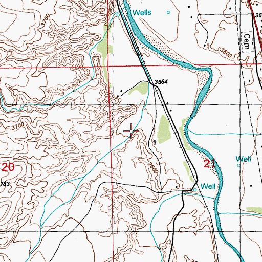 Topographic Map of Wes White Canyon, AZ
