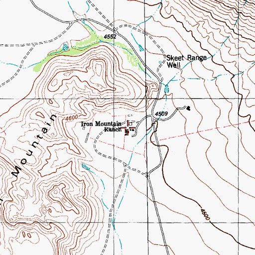 Topographic Map of Skinner Ranch, TX