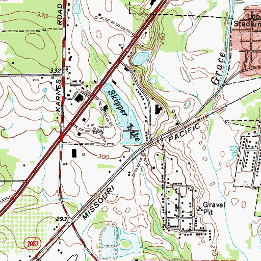 Topographic Map of Skipper Lake, TX