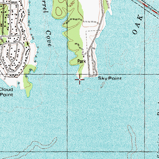 Topographic Map of Sky Point, TX