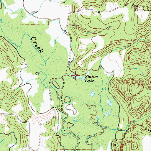 Topographic Map of Slaton Lake, TX