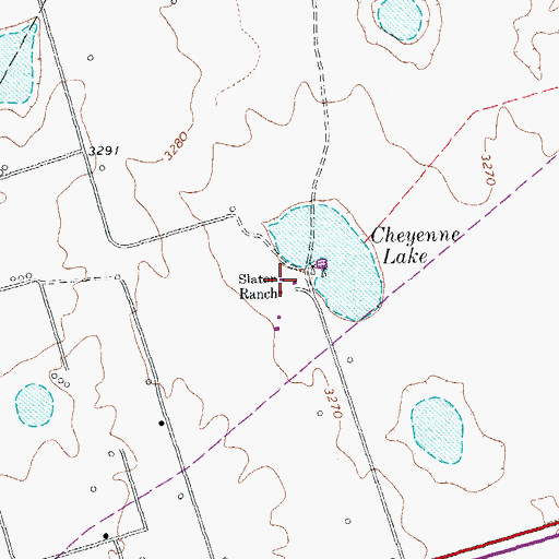 Topographic Map of Slator Ranch, TX
