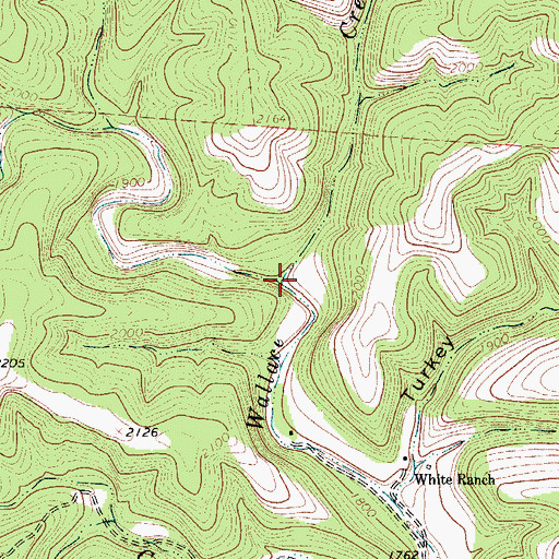 Topographic Map of Slideoff Creek, TX