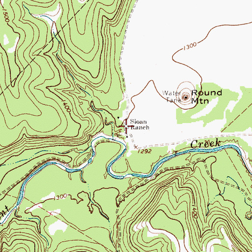 Topographic Map of Sloan Ranch, TX