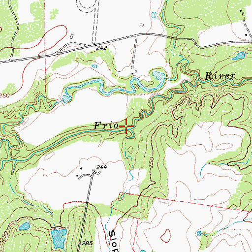 Topographic Map of Sloppy Hollow, TX