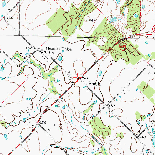 Topographic Map of Small, TX