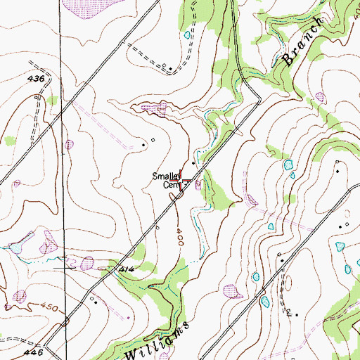 Topographic Map of Smalley Cemetery, TX