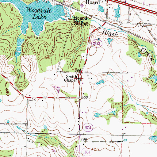 Topographic Map of Smith Chapel, TX