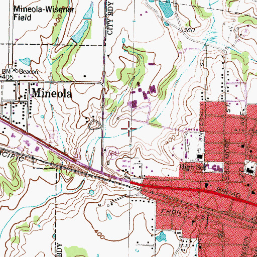 Topographic Map of Smith Creek, TX