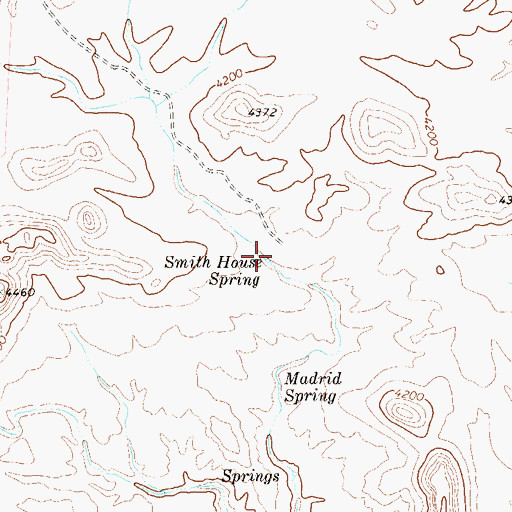 Topographic Map of Smith House Spring, TX
