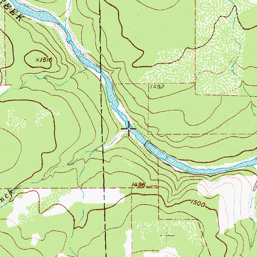 Topographic Map of Smith Spring Branch, TX