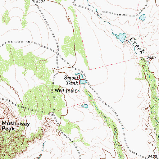 Topographic Map of Smoot Tank, TX
