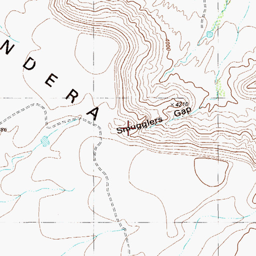 Topographic Map of Smugglers Gap, TX