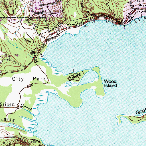 Topographic Map of Snake Island, TX