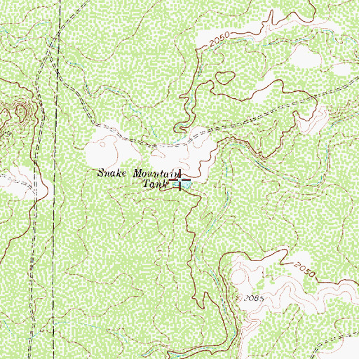 Topographic Map of Snake Mountain Tank, TX