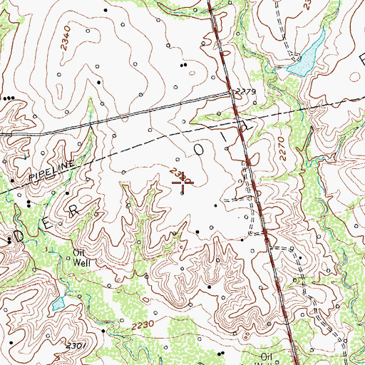 Topographic Map of Snyder Oil Field, TX