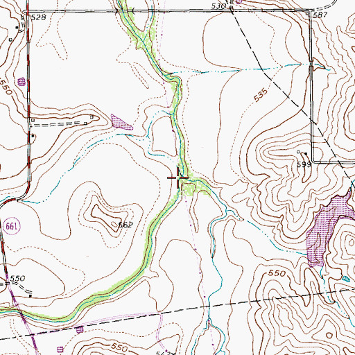 Topographic Map of Soap Creek, TX