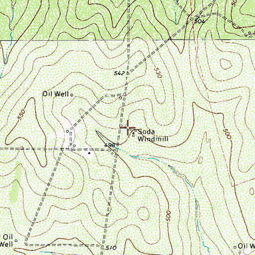 Topographic Map of Soda Windmill, TX