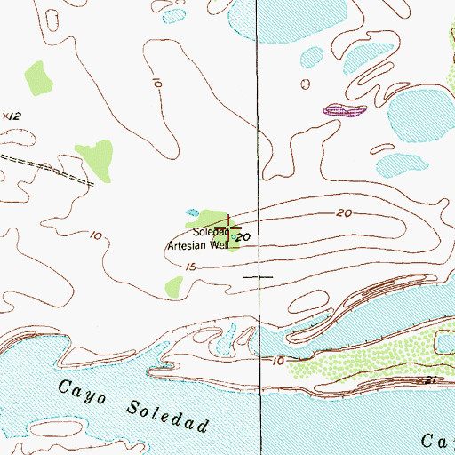 Topographic Map of Soledad Artesian Well, TX