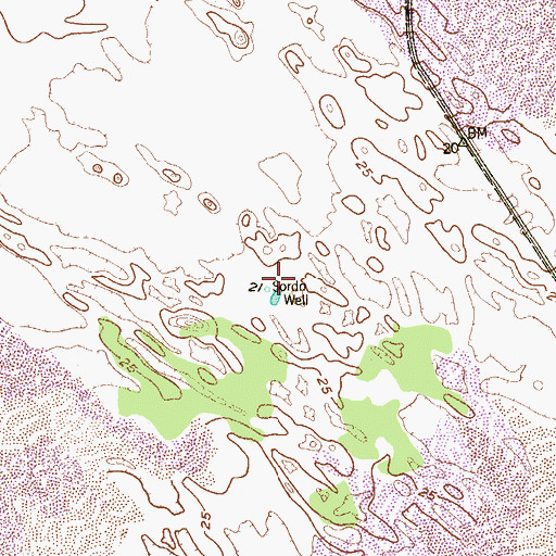 Topographic Map of Sordo Well, TX