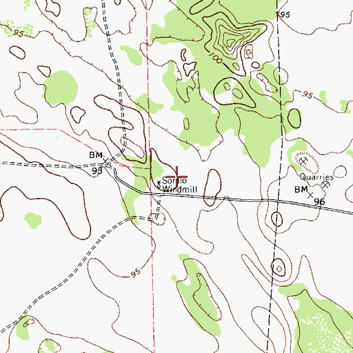 Topographic Map of Sorillo Windmill, TX