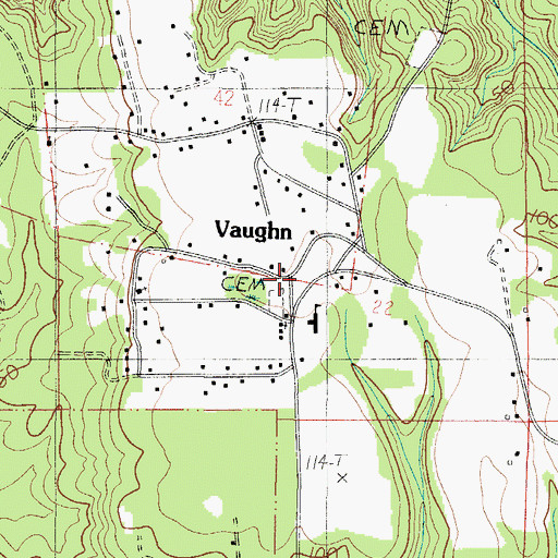 Topographic Map of Zion Foundation Church, AL