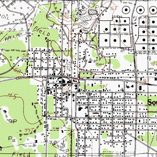 Topographic Map of Sour Lake, TX