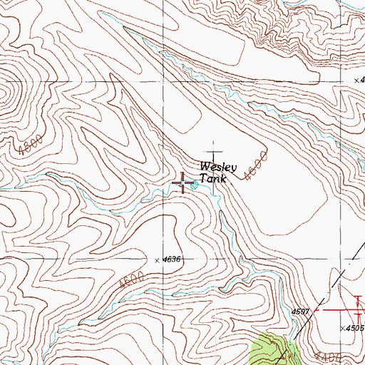 Topographic Map of Wesley Tank, AZ