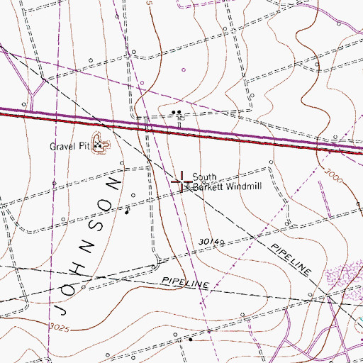 Topographic Map of South Burkett Windmill, TX