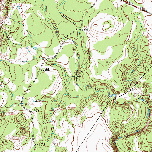 Topographic Map of South Bills Creek, TX