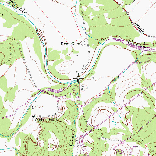 Topographic Map of South Creek, TX