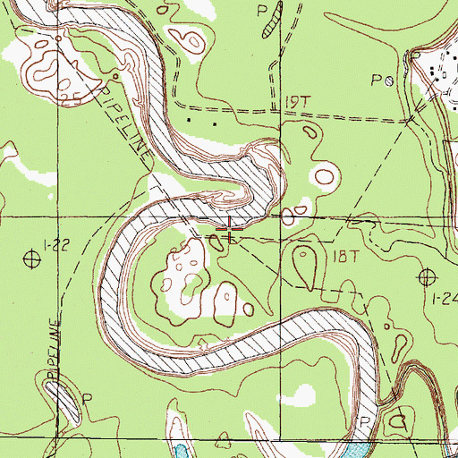 Topographic Map of South Liberty Oil Field, TX
