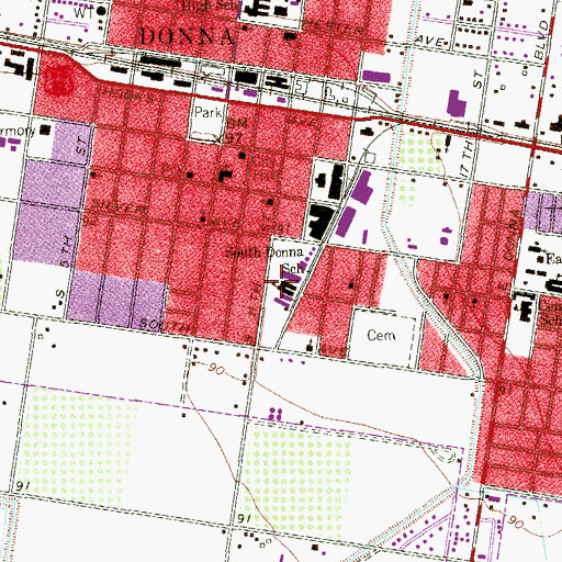 Topographic Map of Ochoa Elementary School, TX