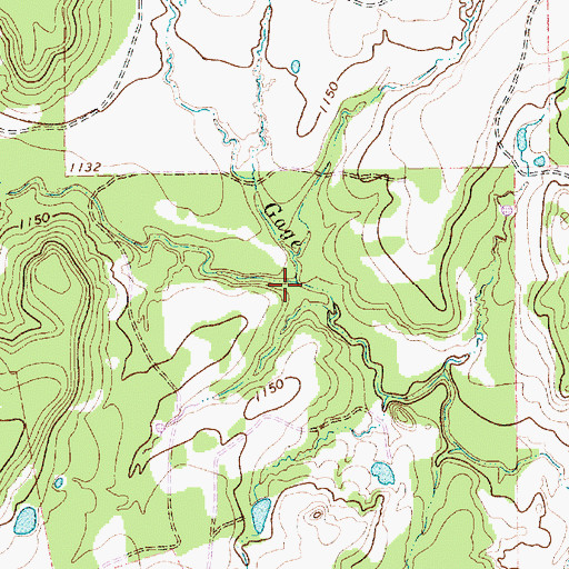 Topographic Map of South Fork Gage Creek, TX