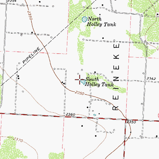 Topographic Map of South Holley Tank, TX