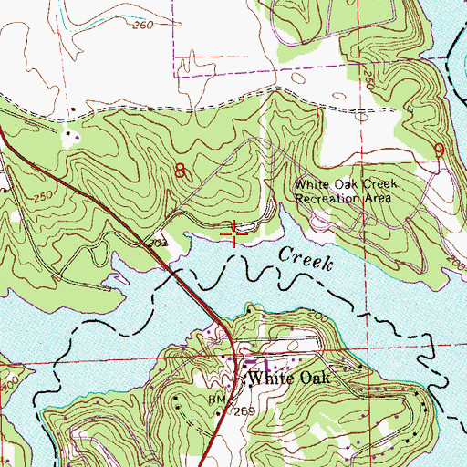 Topographic Map of Alexanders Mill (historical), AL