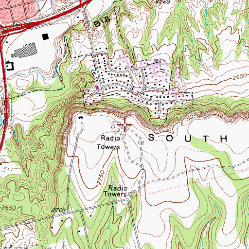 Topographic Map of South Mountain, TX
