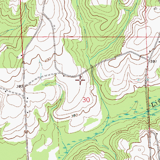 Topographic Map of Andrews Store (historical), AL