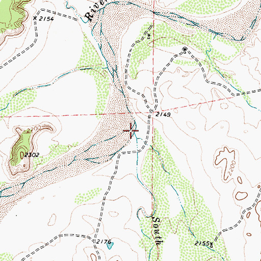 Topographic Map of South Sage Creek, TX