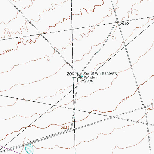 Topographic Map of South Whittenburg Windmill, TX