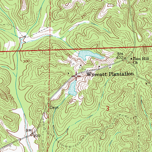 Topographic Map of Bethlehem Church, AL