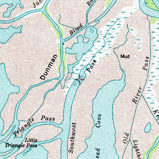 Topographic Map of Southwest Pass, TX