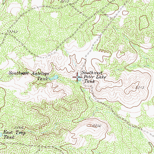 Topographic Map of Southwest Peter Lake Tank, TX