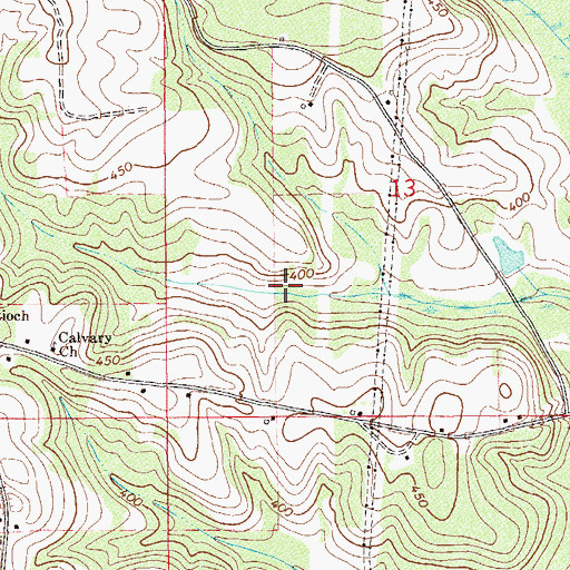 Topographic Map of Brocks Mill (historical), AL