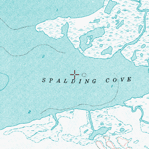 Topographic Map of Spalding Bight, TX