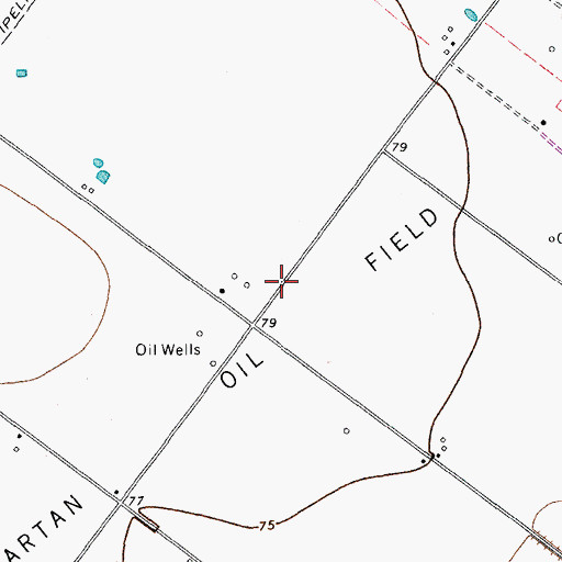 Topographic Map of Spartan Oil Field, TX
