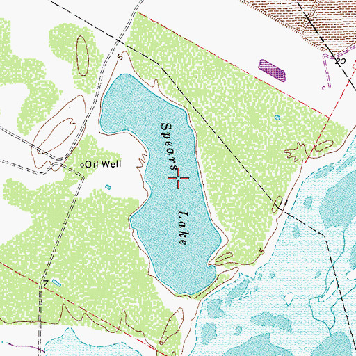 Topographic Map of Spears Lake, TX