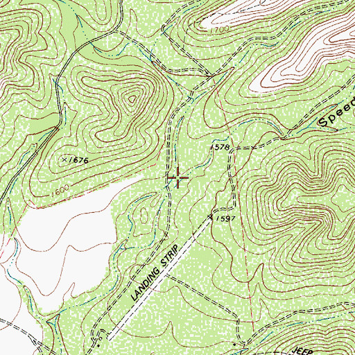 Topographic Map of Speed Canyon, TX