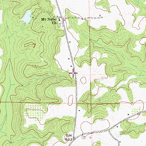 Topographic Map of Clarks Store (historical), AL