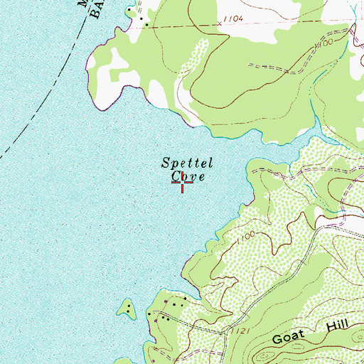 Topographic Map of Spettel Cove, TX